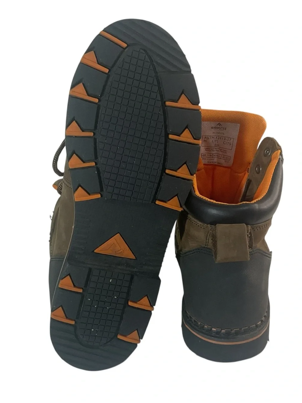 Ridgecut RCT002TS Men’s Waterproof Steel Toe Work Boots Brown Leather Size 11 W